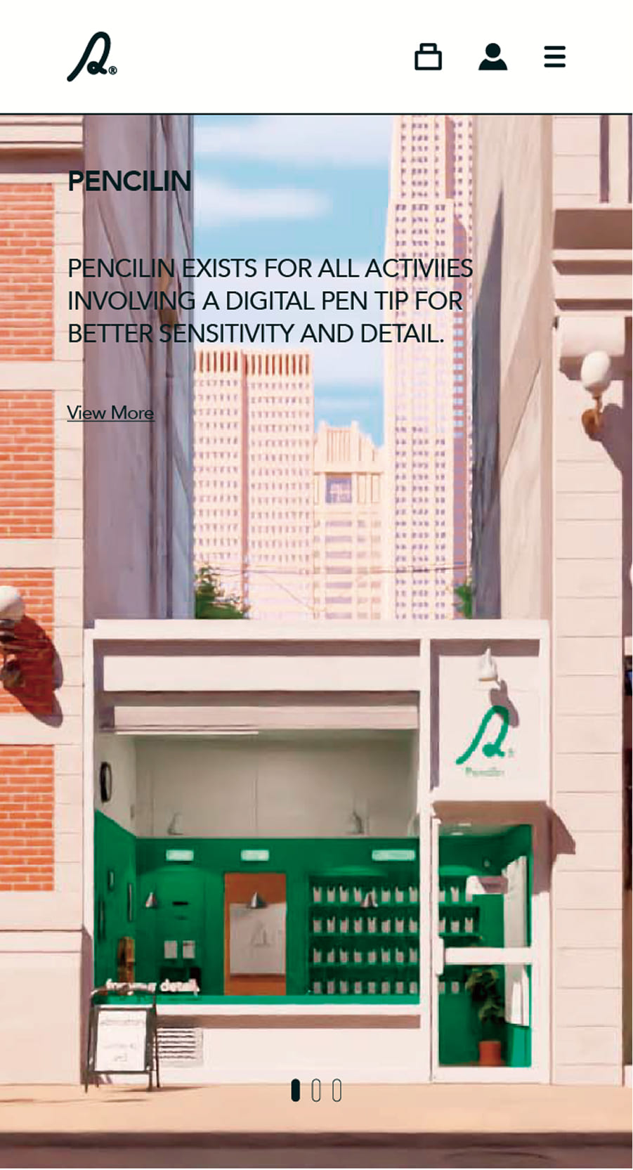 pencilin 메인페이지 모바일