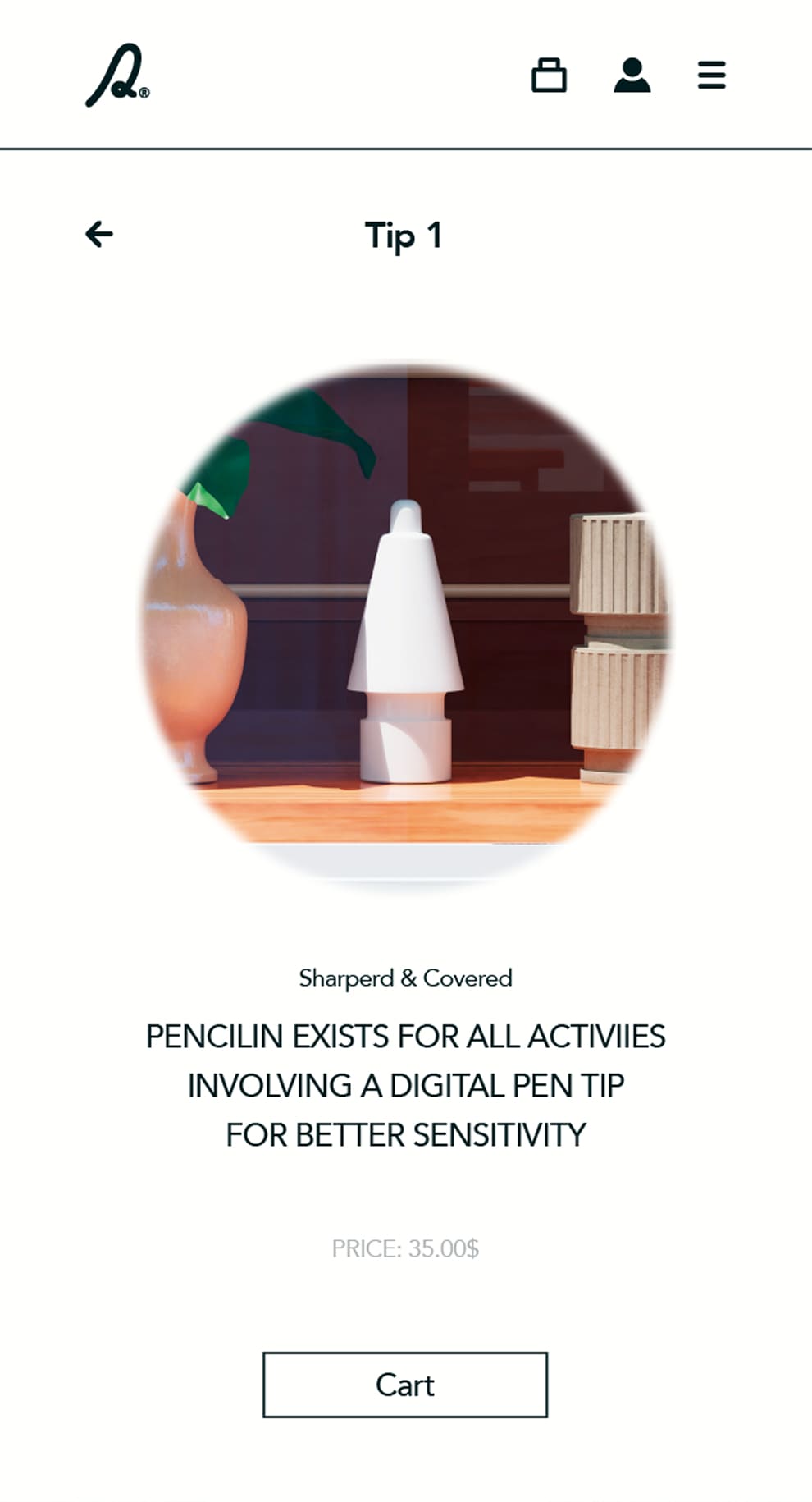 pencilin product페이지 모바일