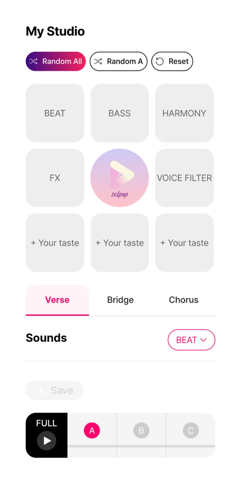 셀팝 studio페이지 모바일